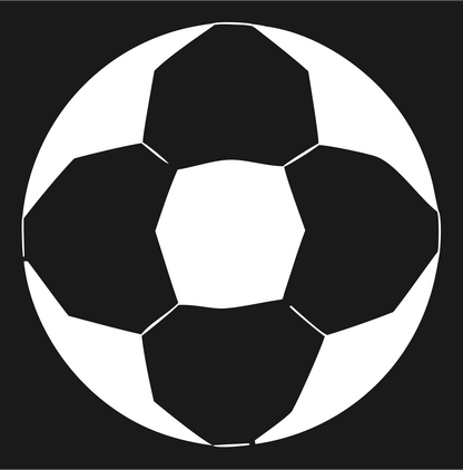 Negative Space Classic Soccer Ball Mark #1a1a1a/#ffffff