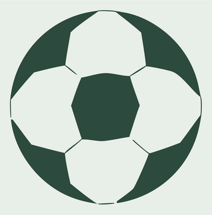 Negative Space Classic Soccer Ball Mark #e8efe9/#2d4a3e
