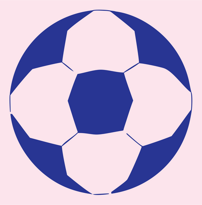 Negative Space Classic Soccer Ball Mark #fce4ec/#283593