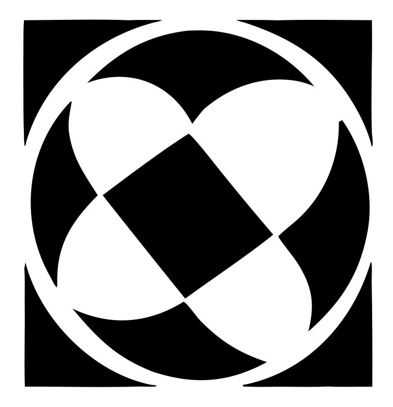 Negative Space Rotating Pinwheel Soccer Ball Icon