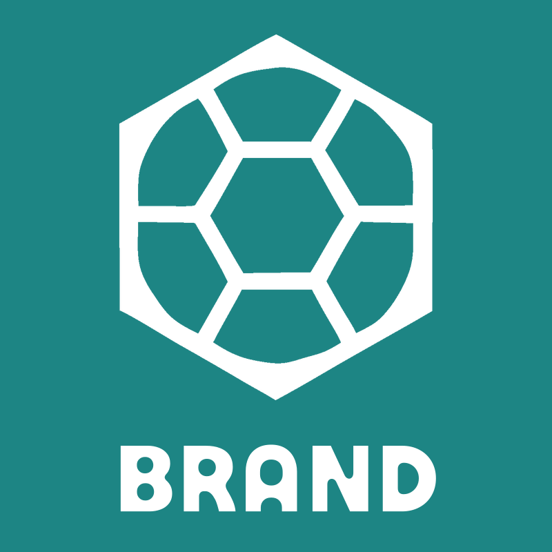 Hexagon Framed Negative Space Soccer Ball Crest preview