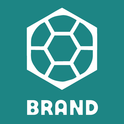 Hexagon Framed Negative Space Soccer Ball Crest preview