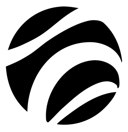Negative Space Curved Stripe Soccer Ball Badge