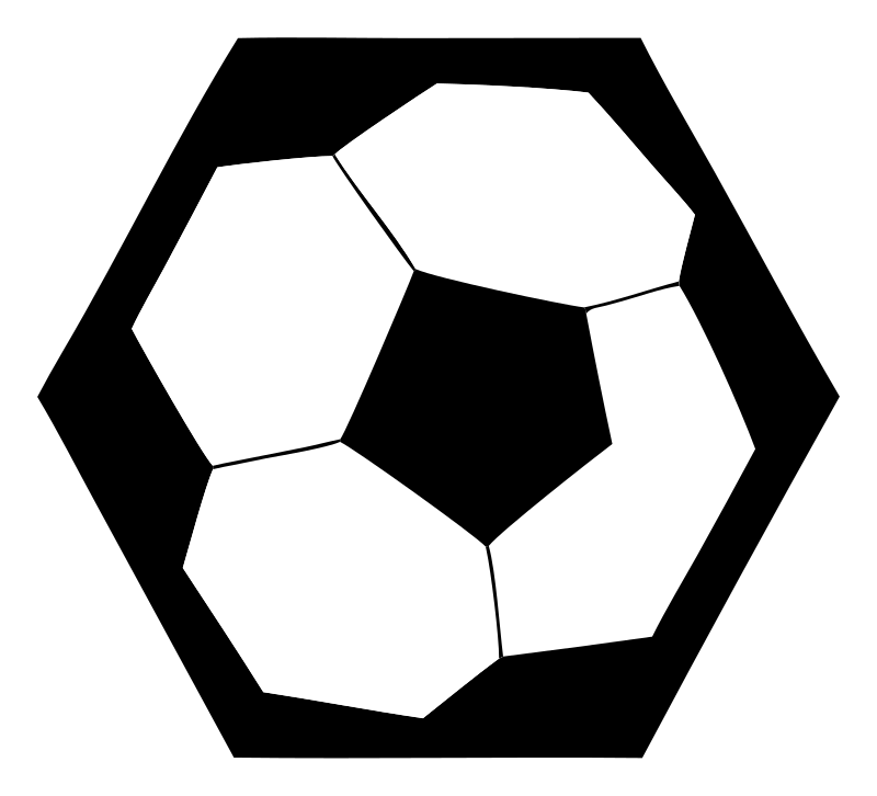 Soccer Ball Hexagon Badge