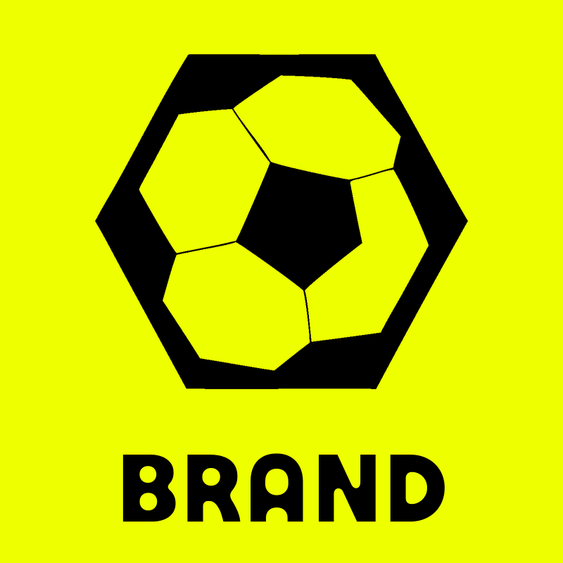 Bold Hexagon Border Soccer Ball Badge preview