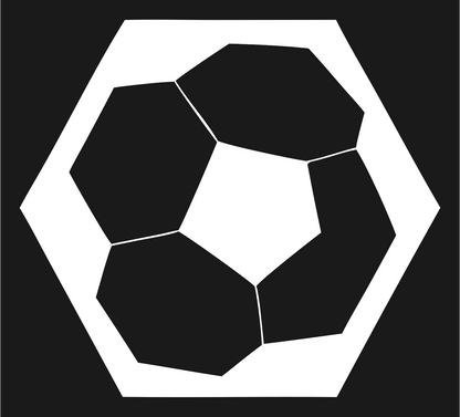 Soccer Ball Hexagon Badge #1a1a1a/#ffffff