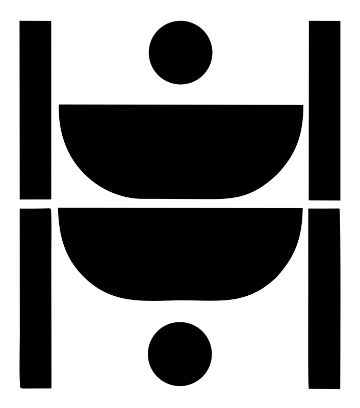 Brutalist Split Court Basketball Mark