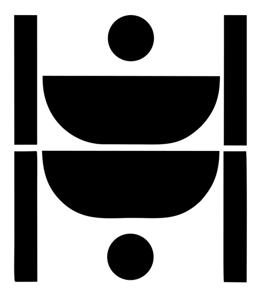 Brutalist Split Court Basketball Mark