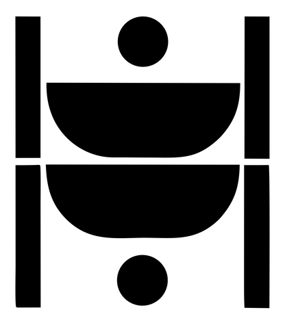 Brutalist Split Court Basketball Mark #ffffff/#000000
