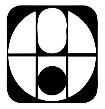 Brutalist Grid Circle Divided Basketball Icon