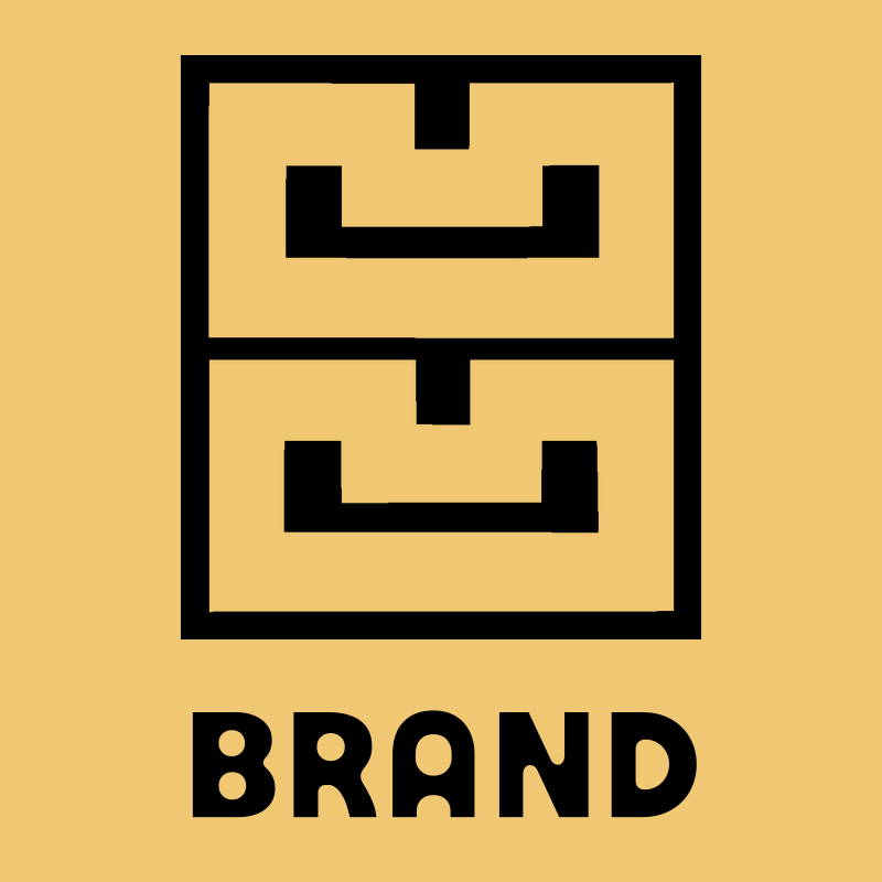 Brutalist Stacked Bracket Court Crest preview