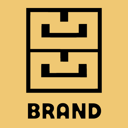 Brutalist Stacked Bracket Court Crest preview