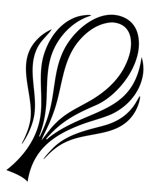 Fluid Hand-Drawn Swooping Tennis Racket Emblem