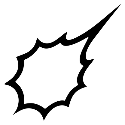 Hand-Drawn Spiked Burst Tennis Racket Badge #ffffff/#000000