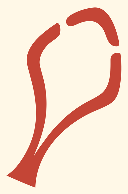 Hand-Drawn Loose Stroke Tennis Racket Icon #fff8e7/#c44536