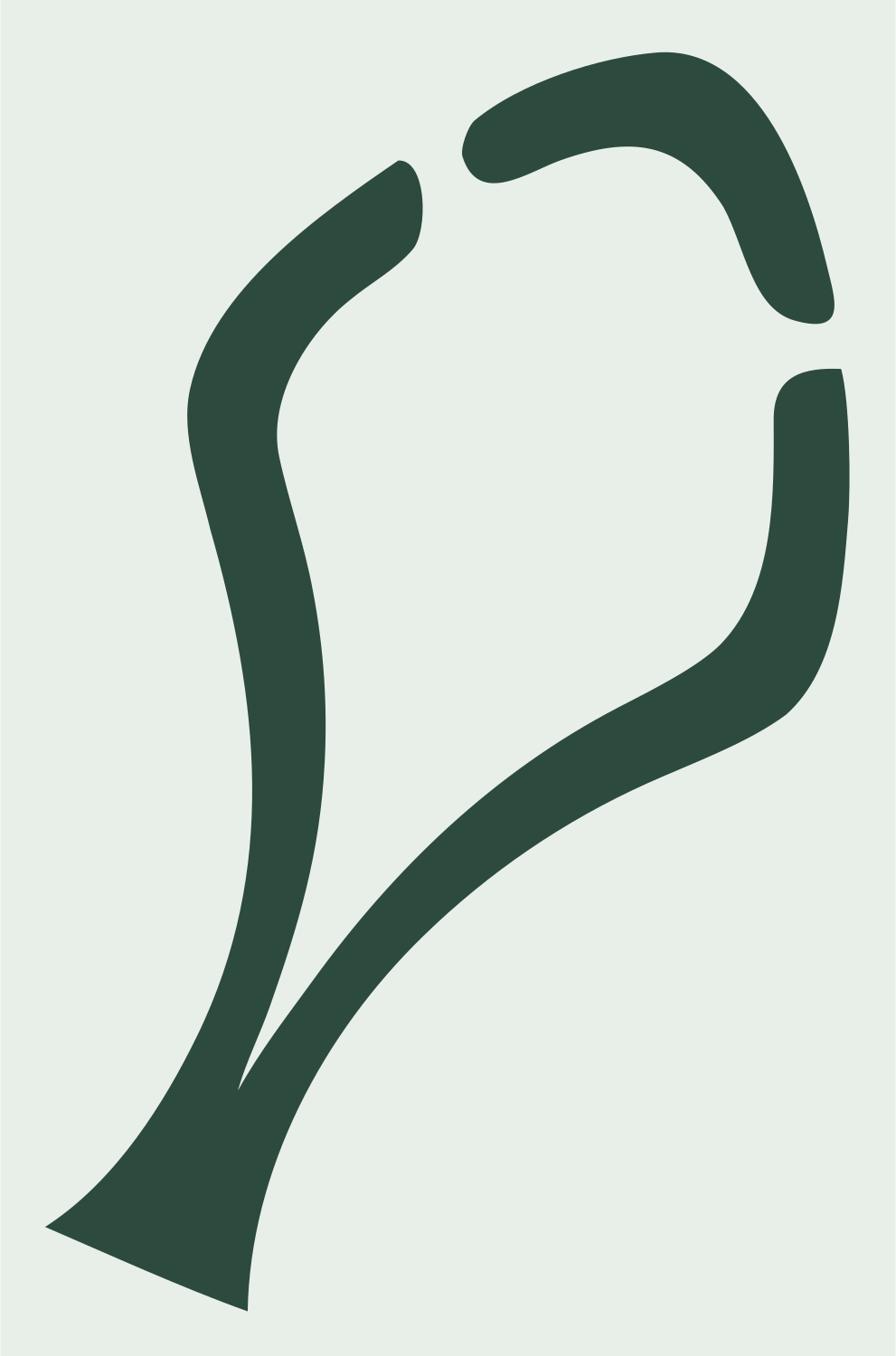 Hand-Drawn Loose Stroke Tennis Racket Icon #e8efe9/#2d4a3e