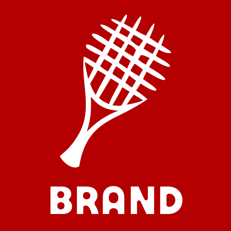Hand-Drawn Tilted String Grid Racket Crest preview