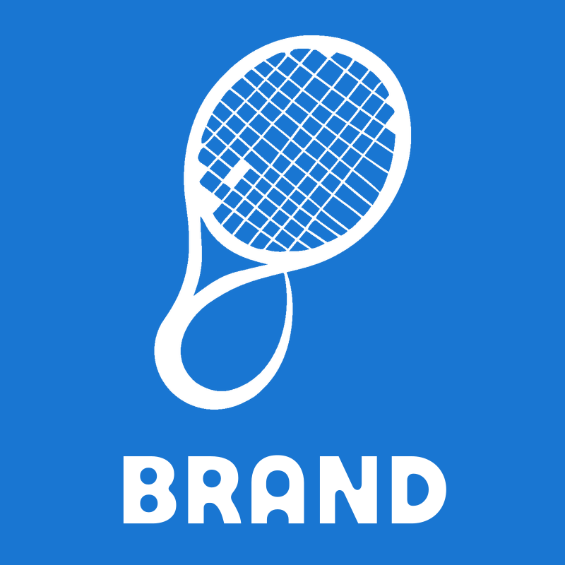 Hand-Drawn Looping Handle Tennis Racket Mark preview