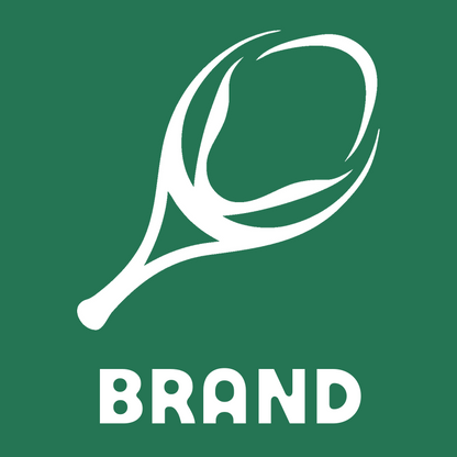 Hand-Drawn Tribal Swirl Tennis Racket Logo preview