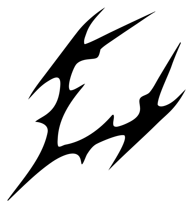 Jagged Claw Scratch Tennis Racket Mark