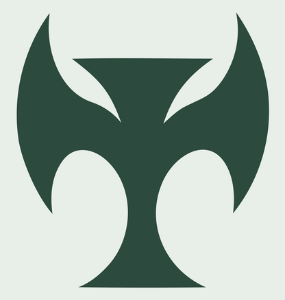 Dark Wing Demon Cross Skateboard Mark #e8efe9/#2d4a3e