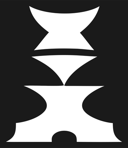 Stacked Concave Tier Skateboard Tower Mark #1a1a1a/#ffffff