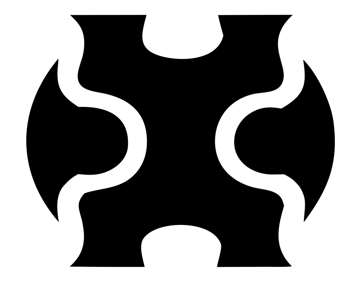 Interlocking Puzzle Piece Skateboard Badge #ffffff/#000000