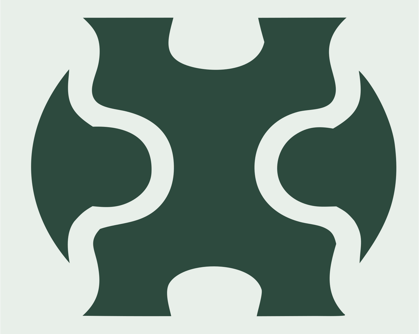 Interlocking Puzzle Piece Skateboard Badge #e8efe9/#2d4a3e