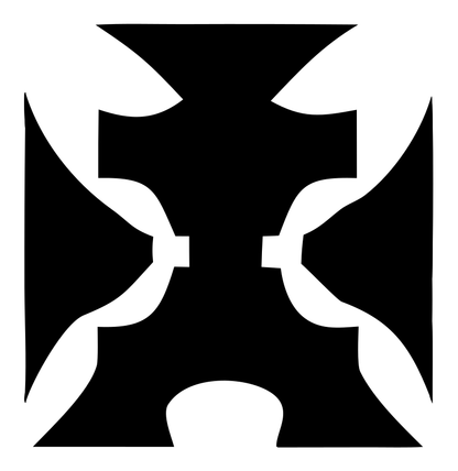 Iron Cross Layered Overlap Skateboard Emblem