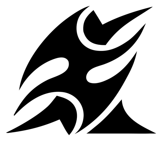 Tribal Flame Burst Skateboard Crest