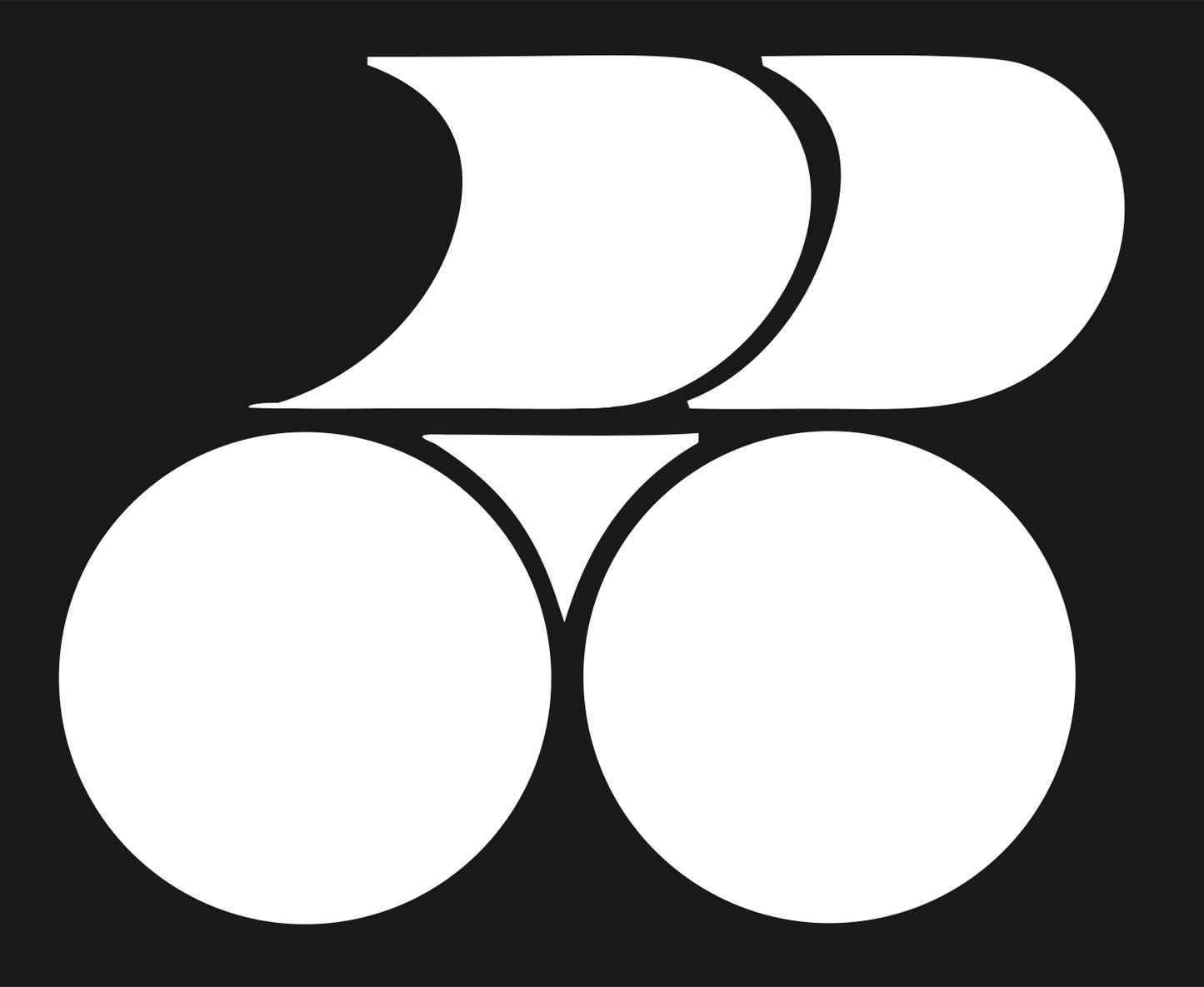 Swiss Negative Space Wheels Bicycle Emblem #1a1a1a/#ffffff