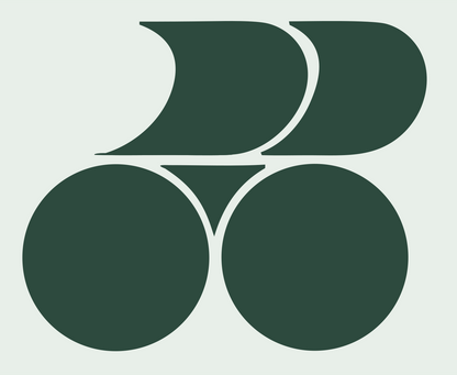 Swiss Negative Space Wheels Bicycle Emblem #e8efe9/#2d4a3e