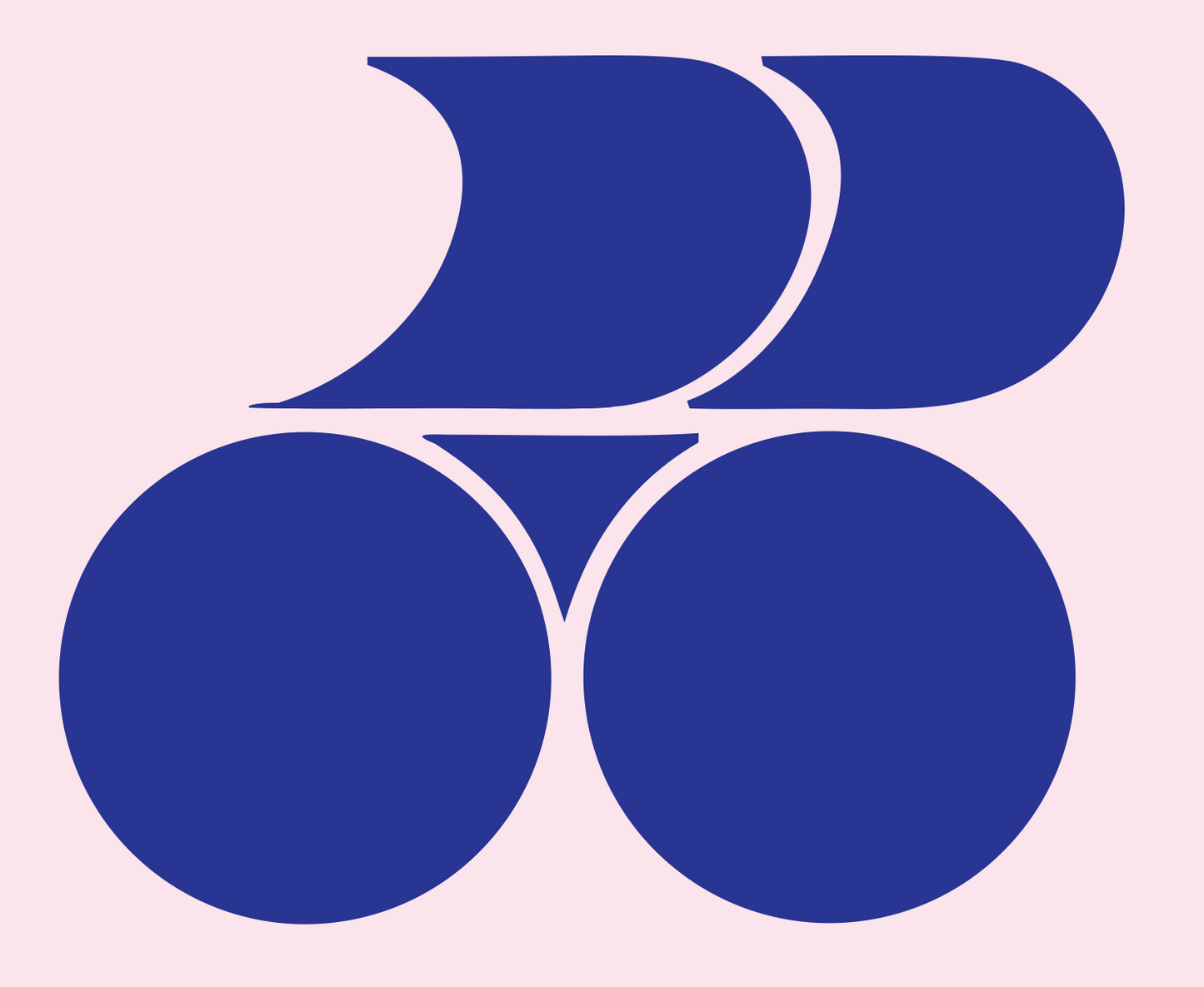 Swiss Negative Space Wheels Bicycle Emblem #fce4ec/#283593