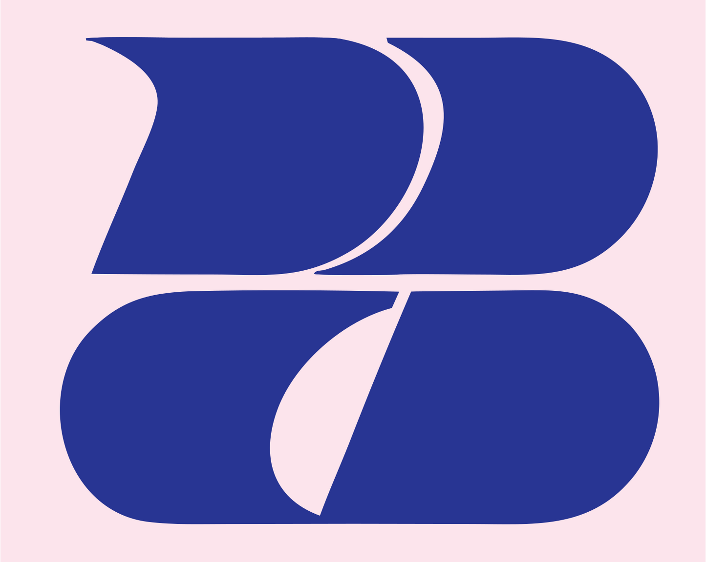 Bold Stacked Bicycle Icon #fce4ec/#283593