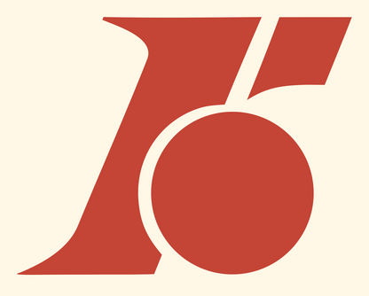 Bold Cycling R Circle Badge #fff8e7/#c44536