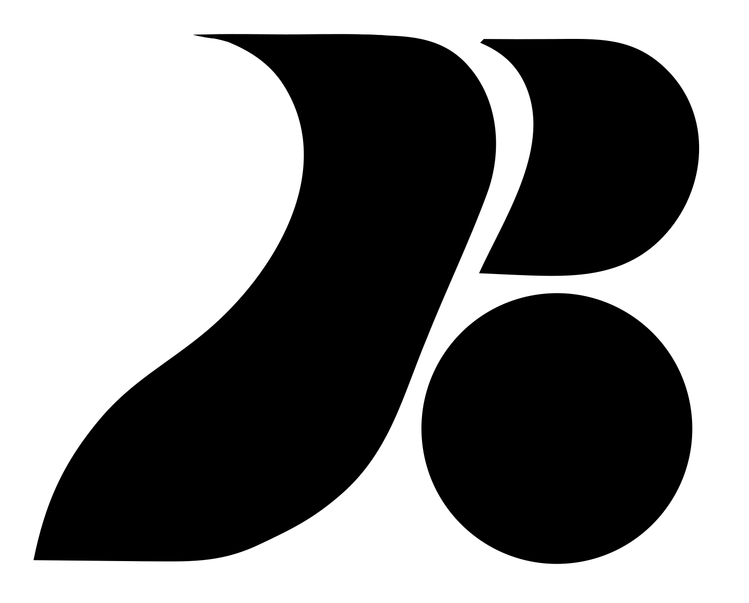 Swiss Bold Abstract Bicycle Letter Mark #ffffff/#000000
