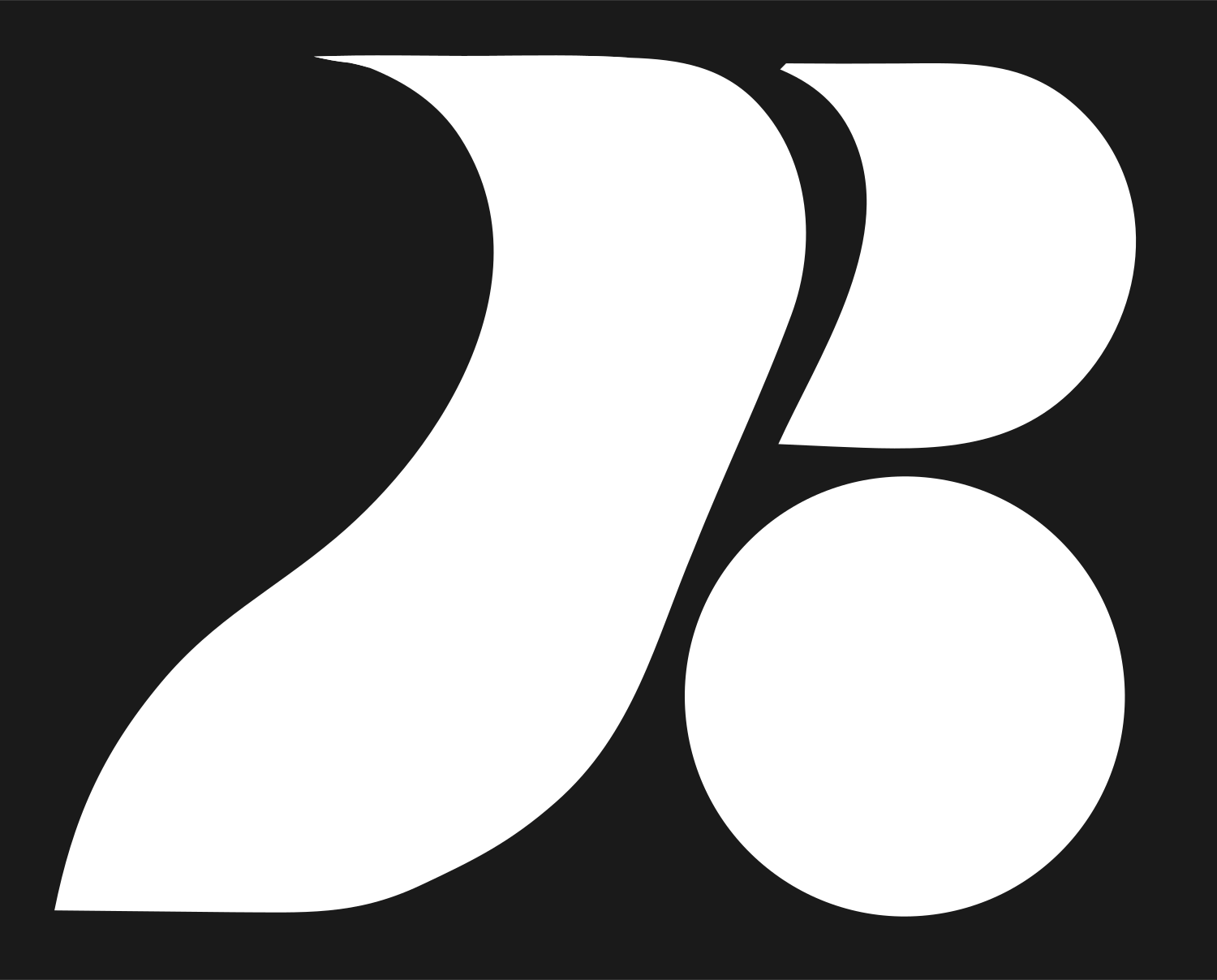 Swiss Bold Abstract Bicycle Letter Mark #1a1a1a/#ffffff
