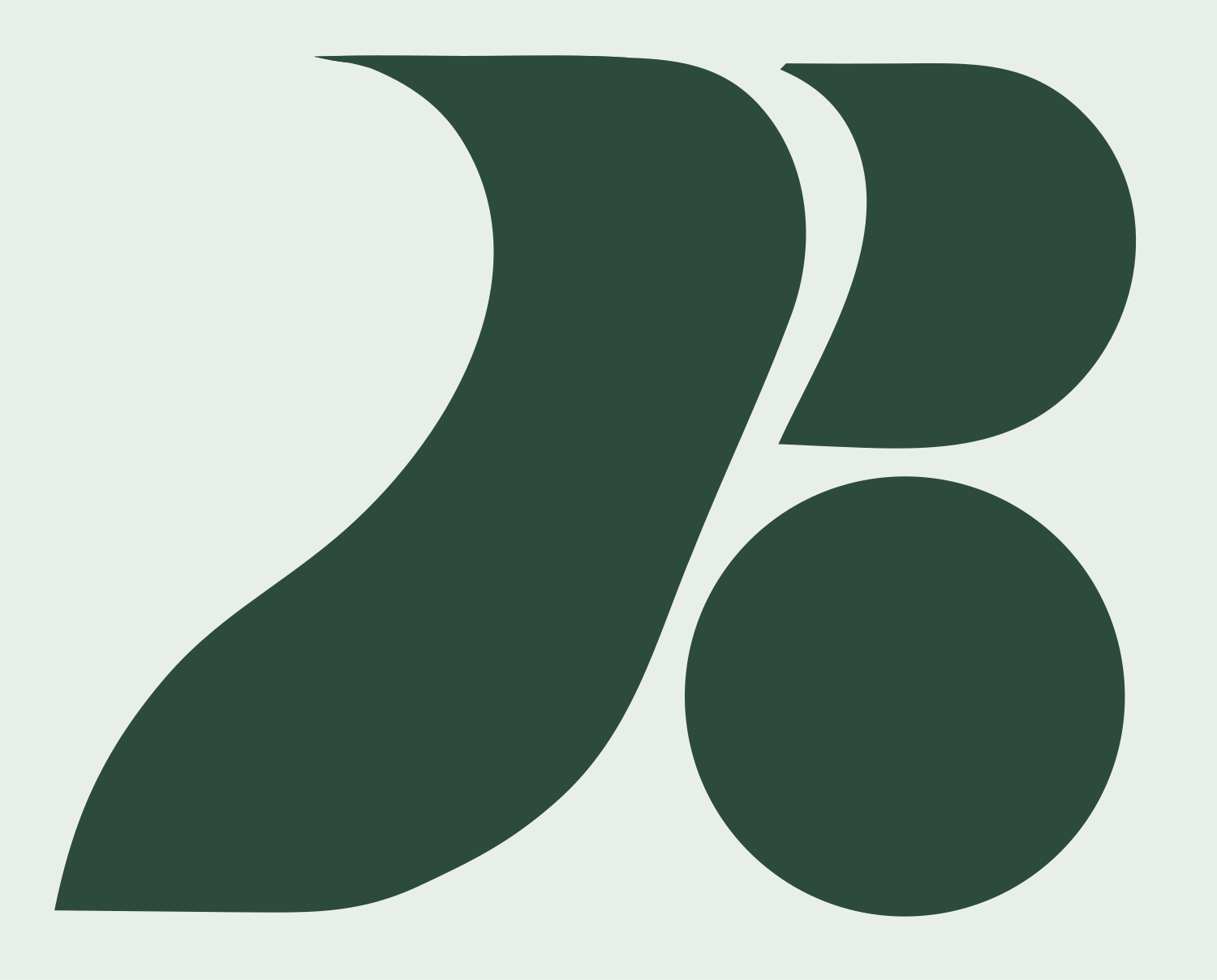 Swiss Bold Abstract Bicycle Letter Mark #e8efe9/#2d4a3e