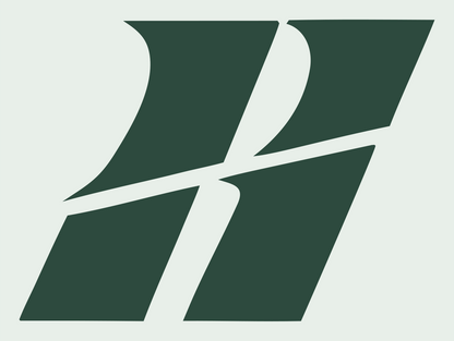 Swiss Italic Slanted H Speed Crest #e8efe9/#2d4a3e