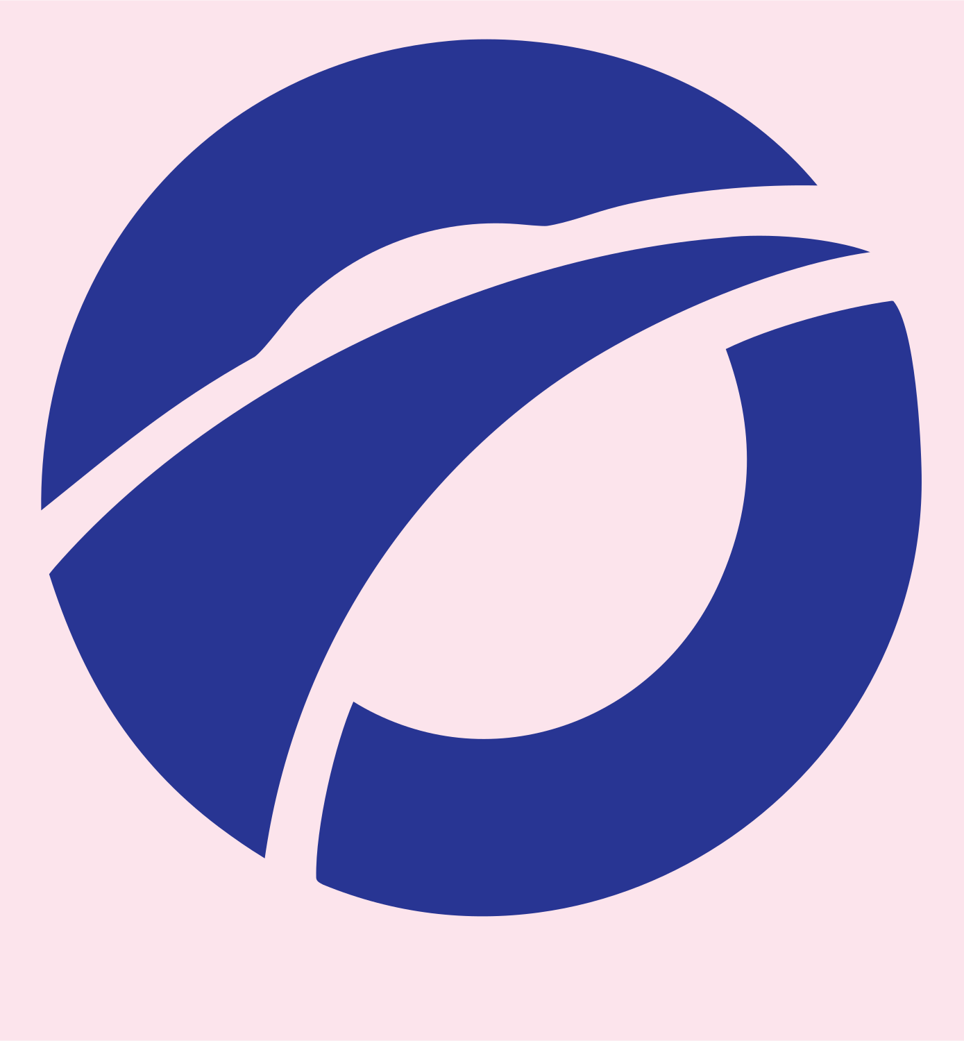 Pictogram Leaf Streak Globe Surfboard Mark #fce4ec/#283593