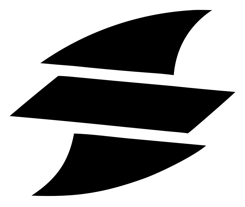 Triple Stacked Surfboard Fins Pictogram Mark