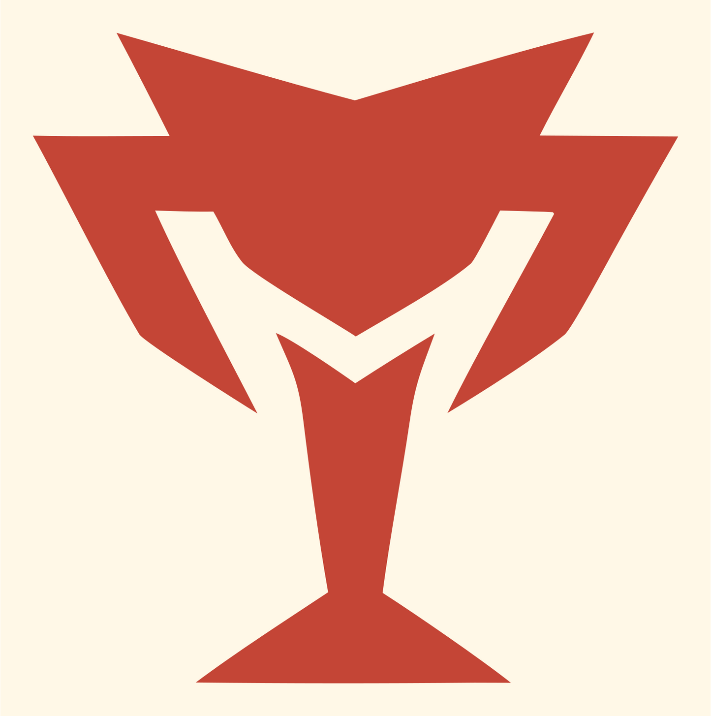 Industrial Jagged Spike Trophy Mark #fff8e7/#c44536