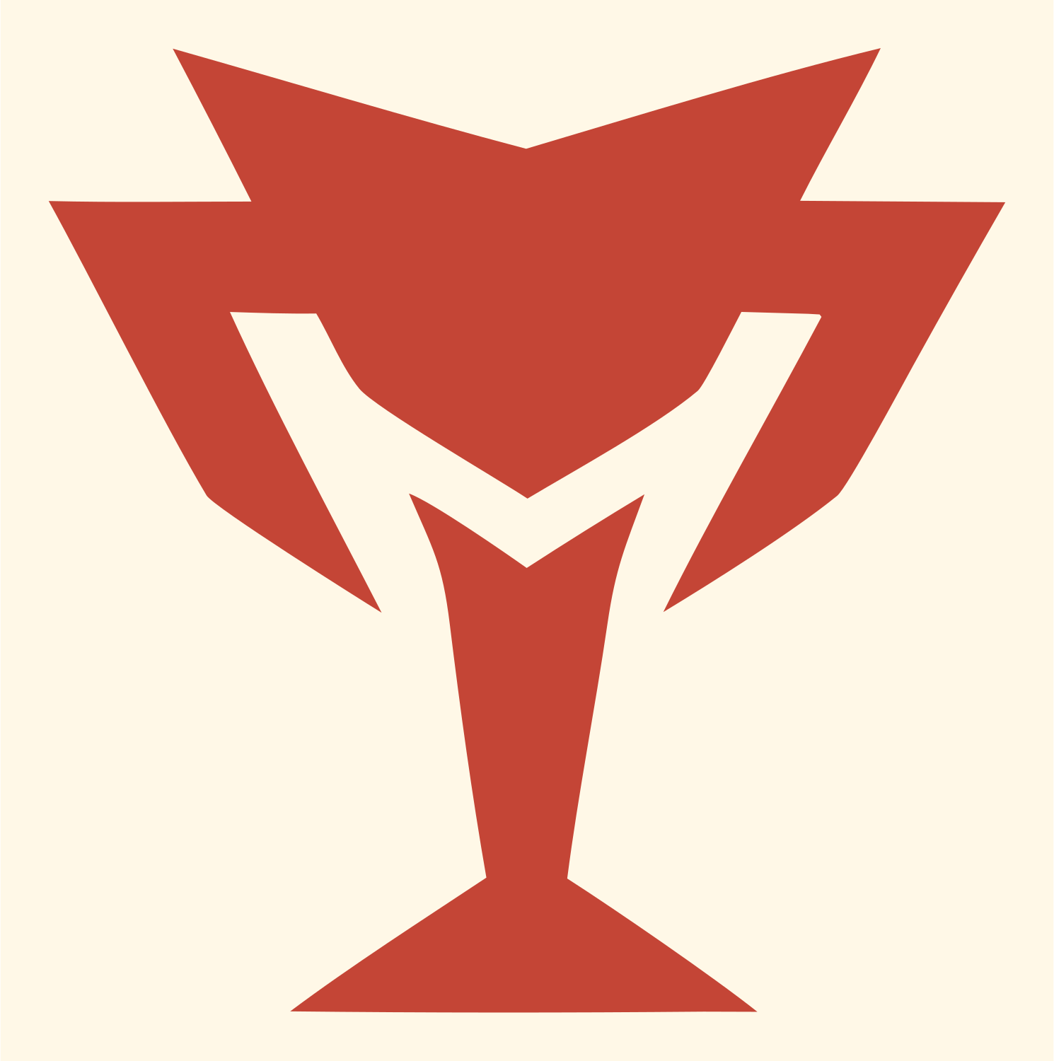 Industrial Jagged Spike Trophy Mark #fff8e7/#c44536