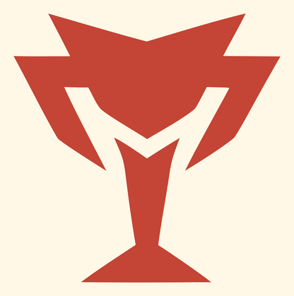 Industrial Jagged Spike Trophy Mark #fff8e7/#c44536