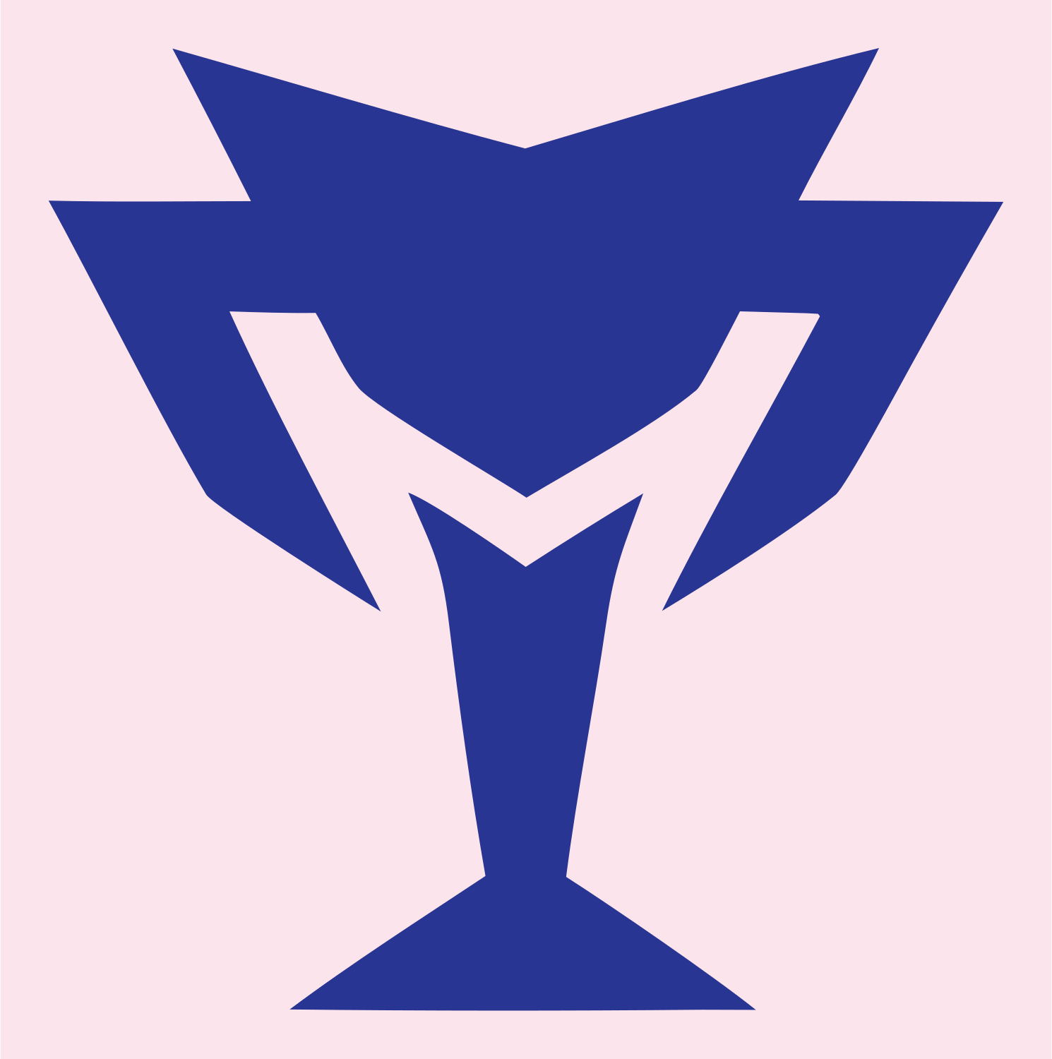 Industrial Jagged Spike Trophy Mark #fce4ec/#283593