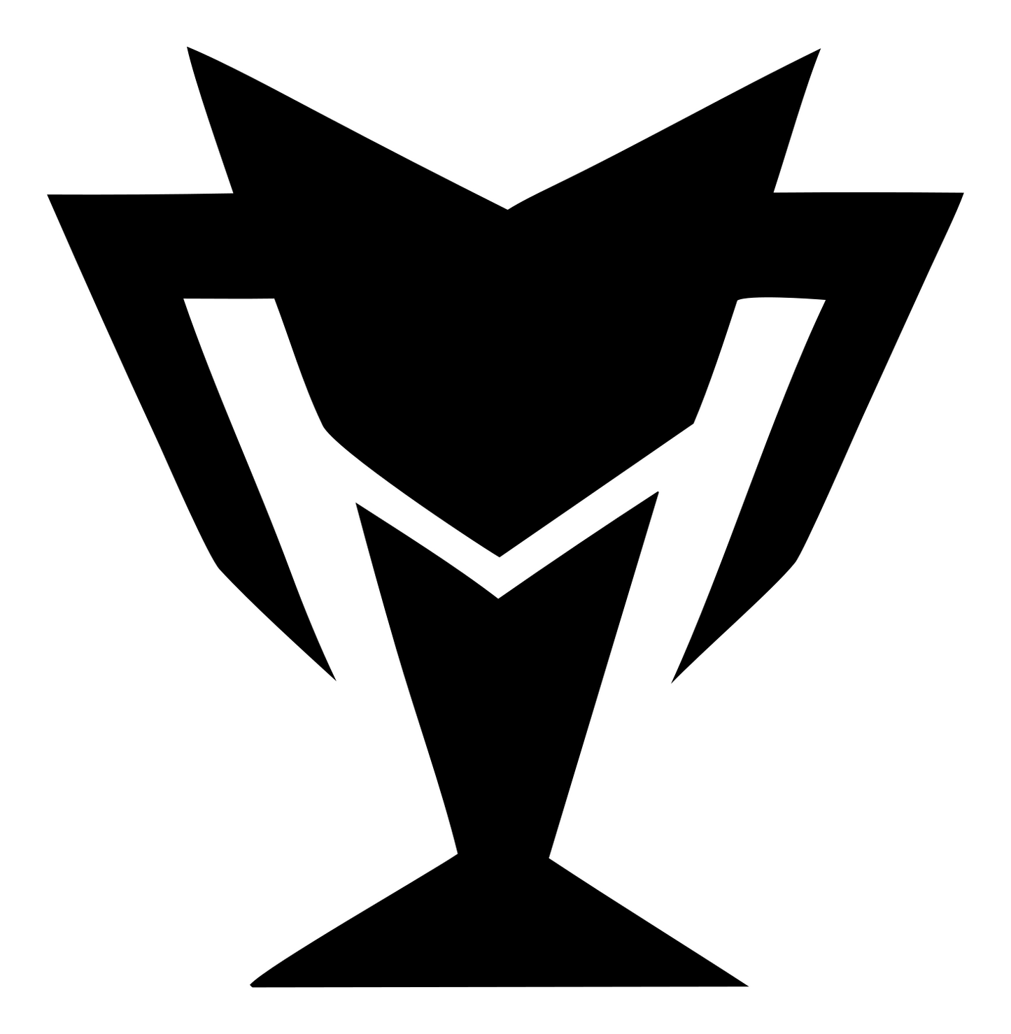 Industrial Angular Trophy Champion Emblem #ffffff/#000000