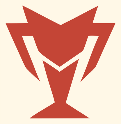 Industrial Angular Trophy Champion Emblem #fff8e7/#c44536