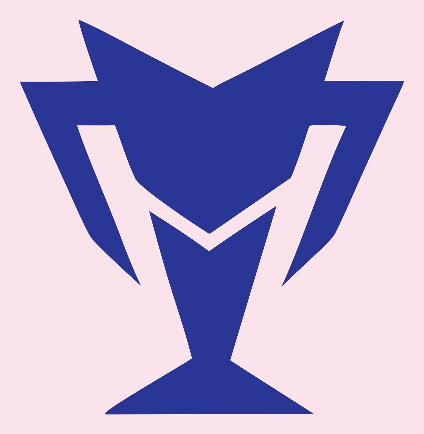 Industrial Angular Trophy Champion Emblem #fce4ec/#283593