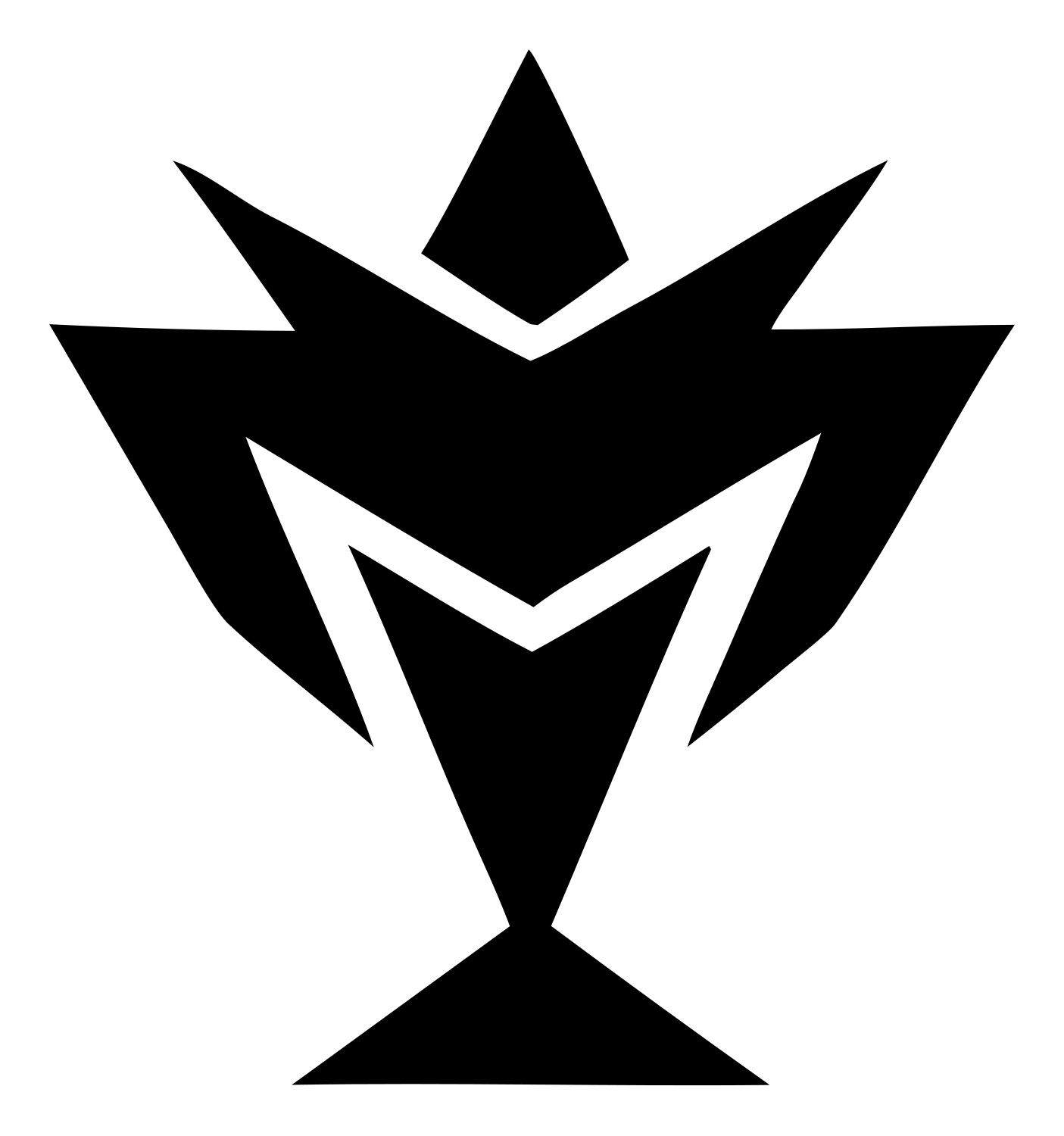 Industrial Spiked Crown Trophy Crest #ffffff/#000000