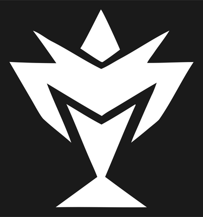 Industrial Spiked Crown Trophy Crest #1a1a1a/#ffffff